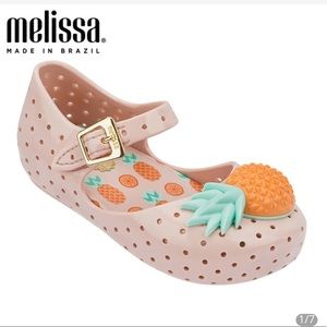 New Mini Melissa pineapple baby girl shoes
